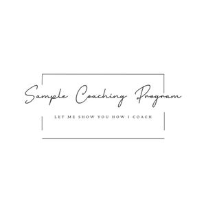 SAMPLE COACHING PROGRAM